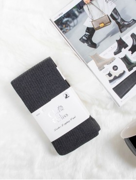 Comfortable Stretchy Full-length Footed Ribbed Tights (One Size & Plus Size)